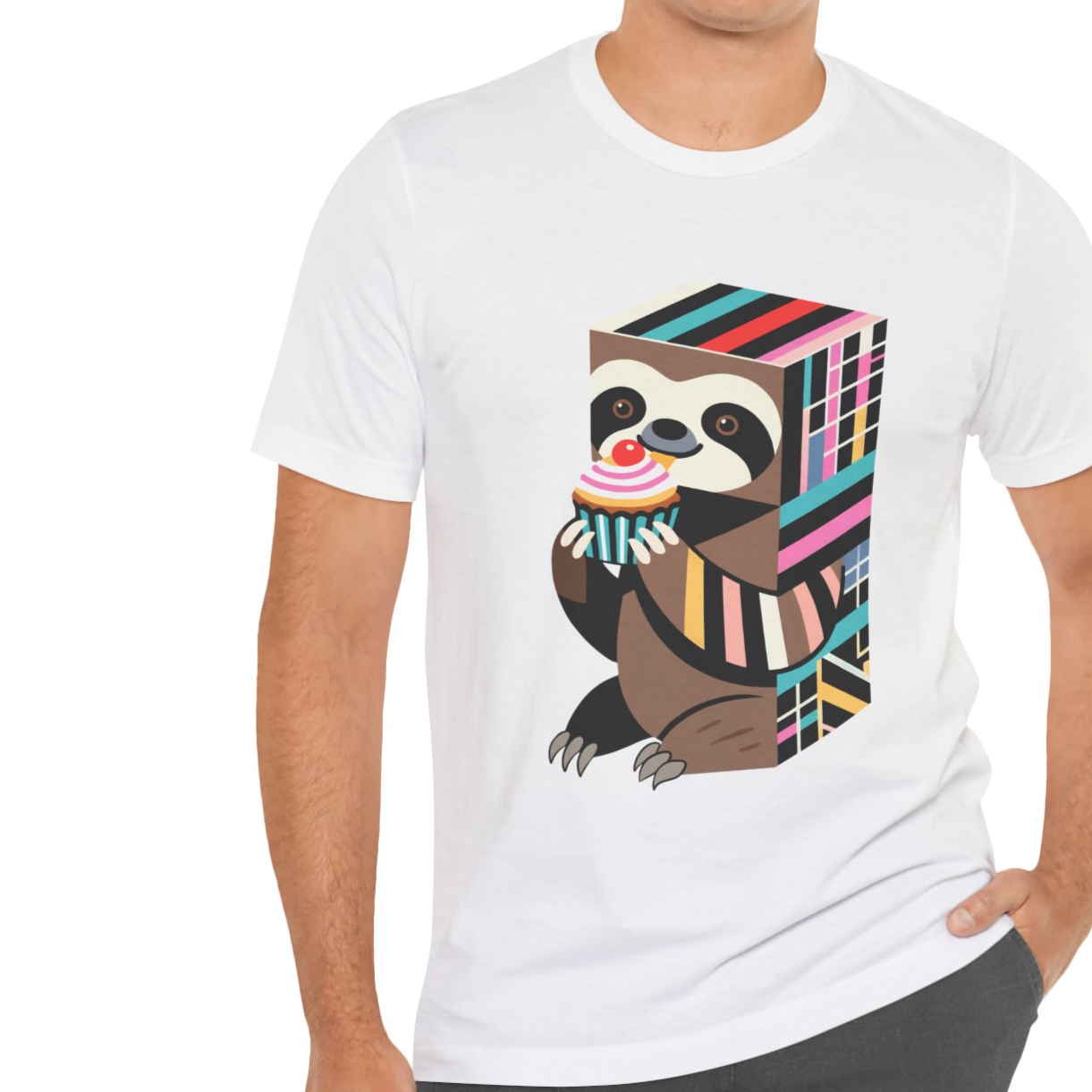 Sloth Eating Cupcake