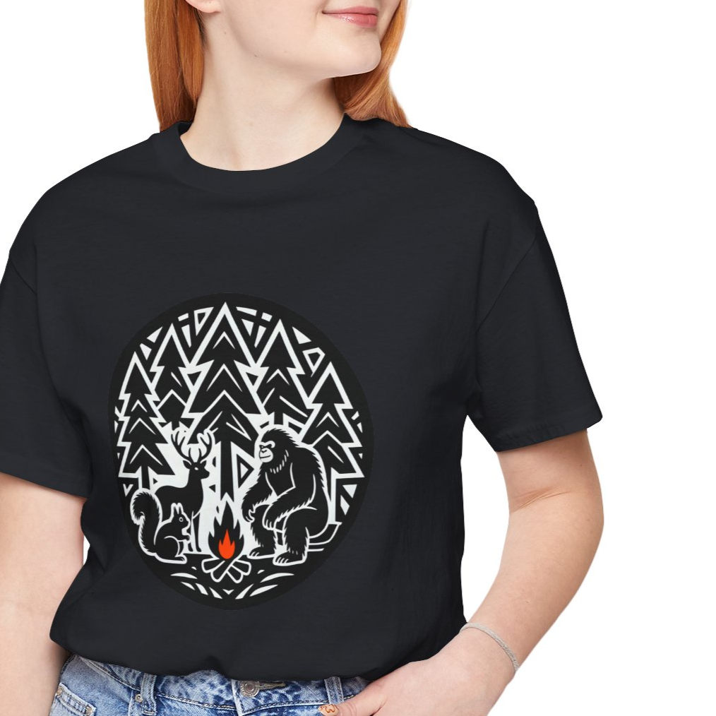 Deer Squirrel Sasquatch Holiday Campfire