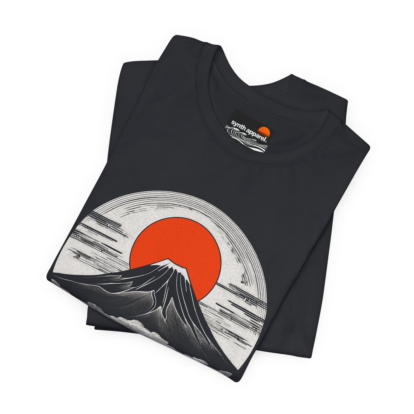 Volcano with Orange Sun