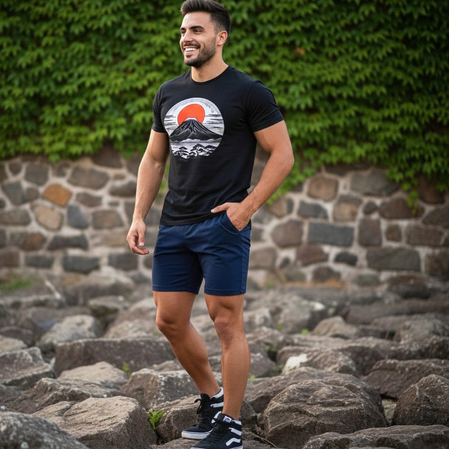 Volcano Orange Sunset