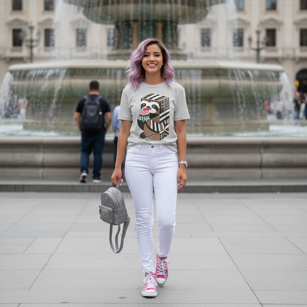 Sloth Eating Cupcake