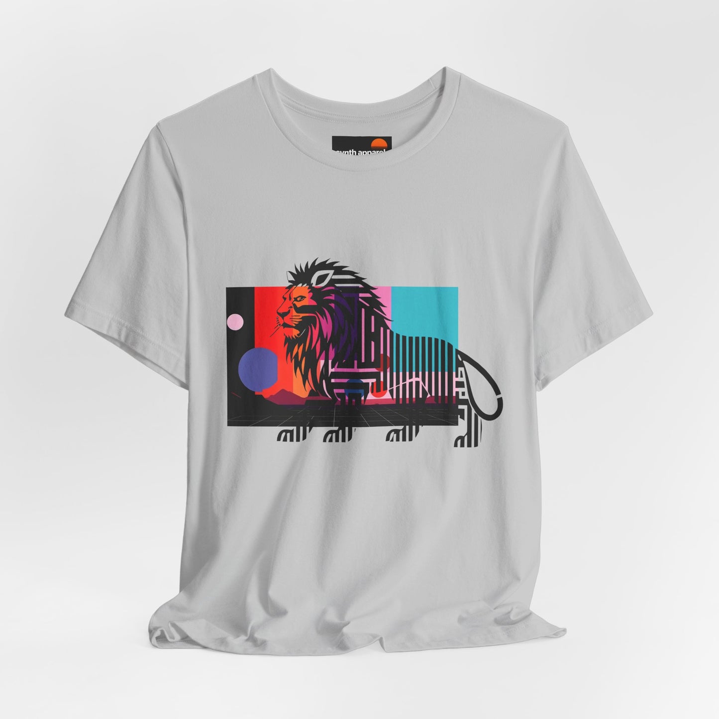 Lion Walking in Desert