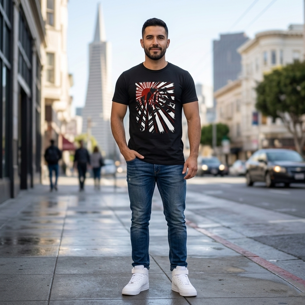 Tiger with Red Sunrays