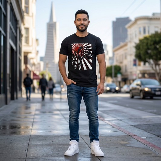 Tiger with Red Sunrays