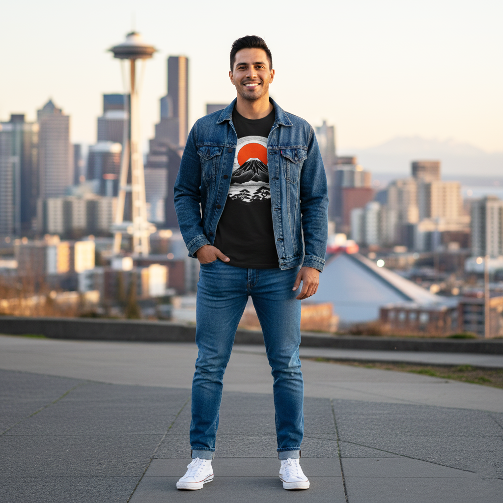 Volcano Orange Sunset