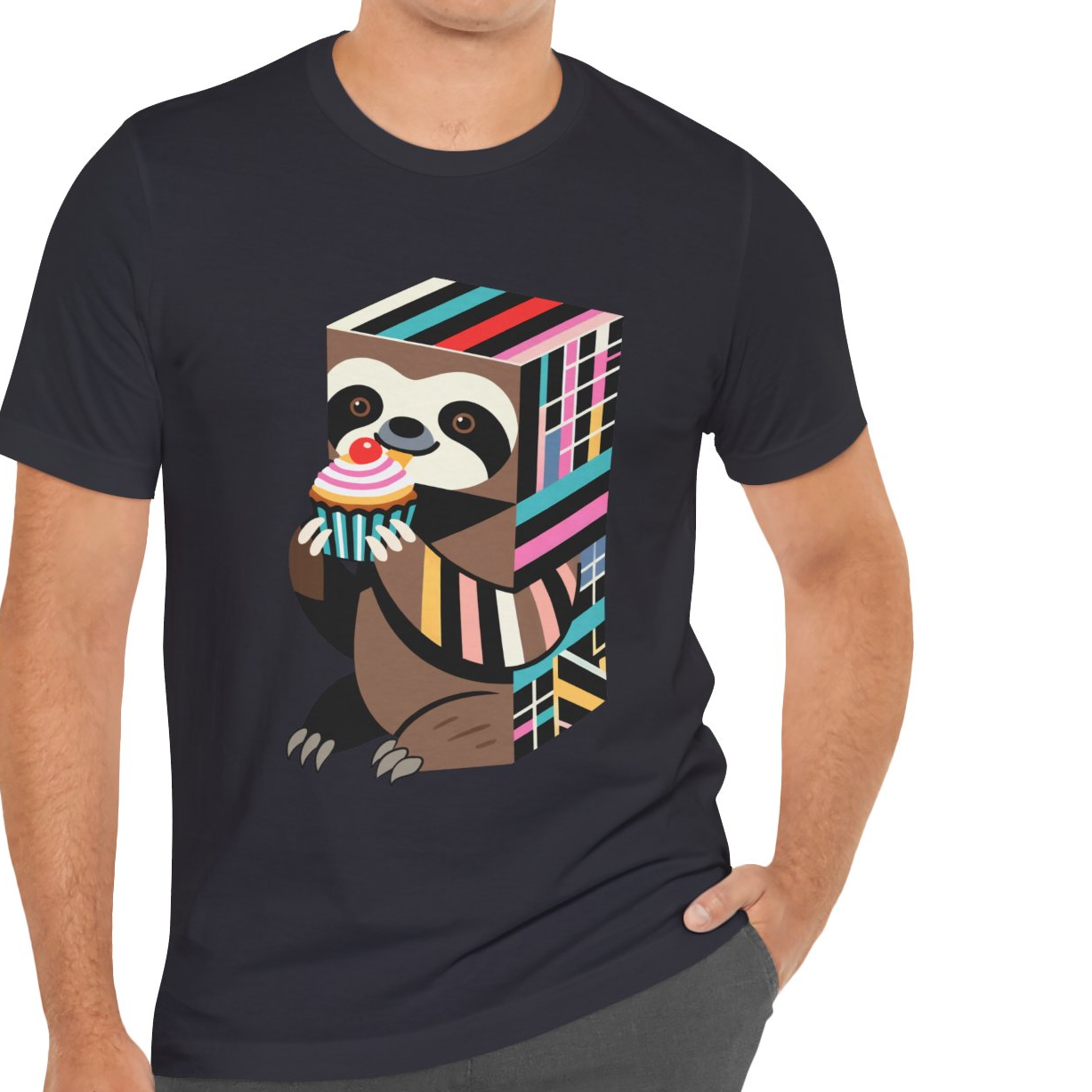Sloth Eating Cupcake